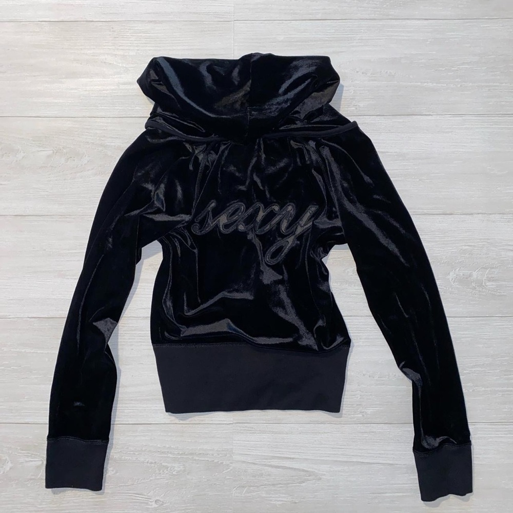 Rare velour victoria secret hoodie 🖤